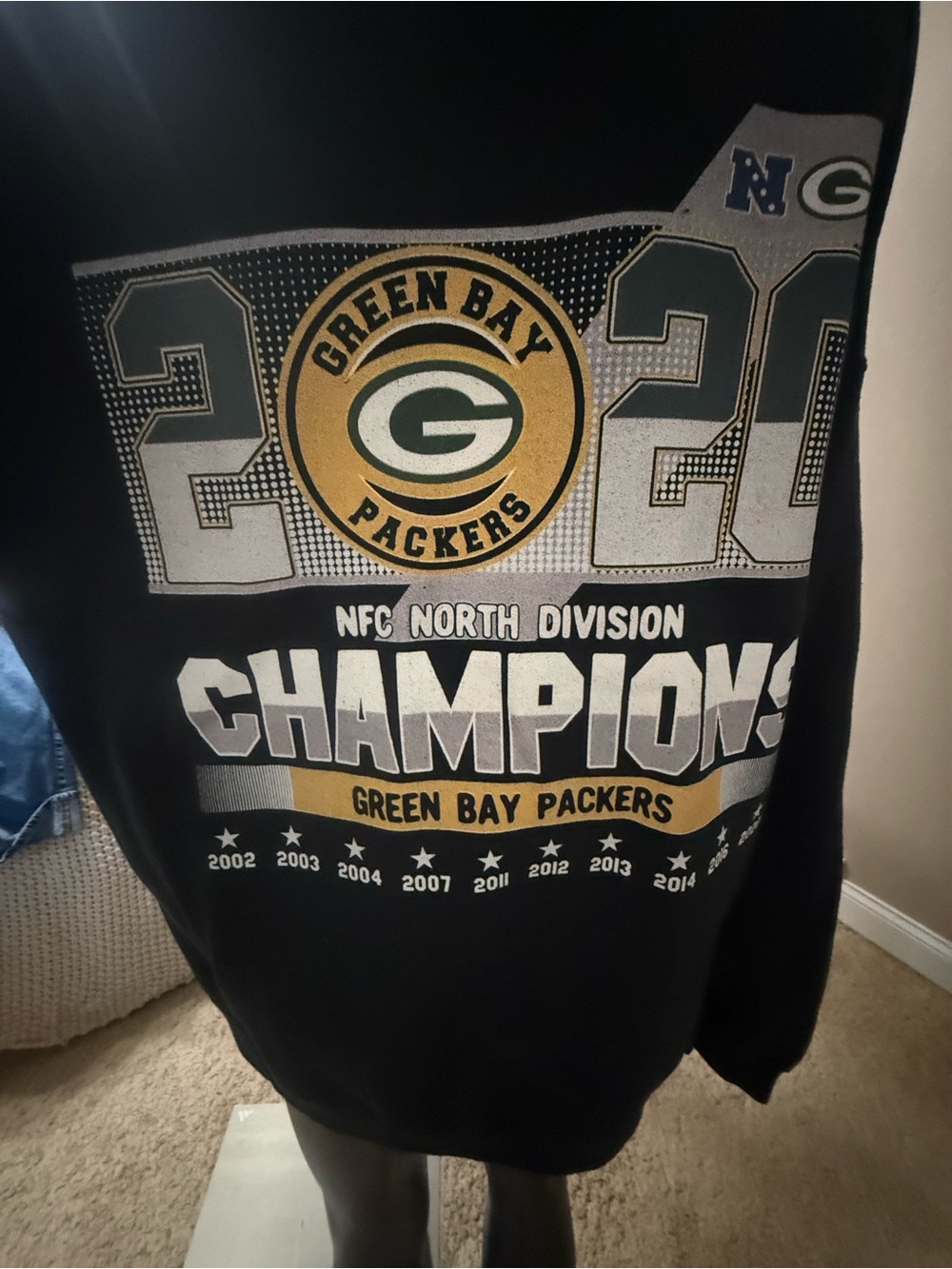 Green Bay Packers 2020 NFC North Champions Sweatshirt - Black